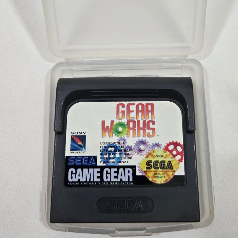 Gear Works Sega Game Gear Cartridge With Case Vintage 1993 Sony Imagesoft Japan